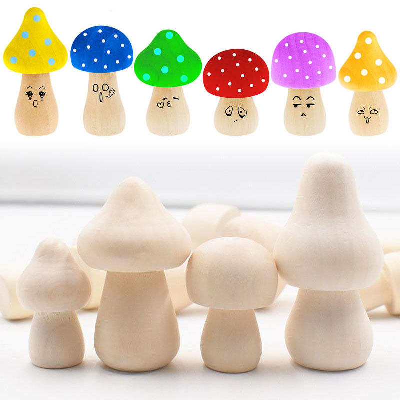 Diy Automation Projects - 5 pezzi mini funghi di legno