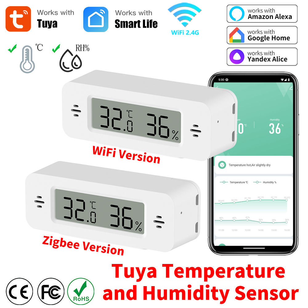 Home Automation Technology - Tuya WiFi/Zigbee Sensore di umidità della
