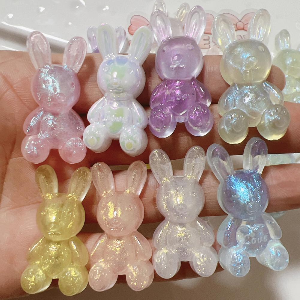 Diy Automation Projects - Set di 10 Charm Coniglietto Glitterati,